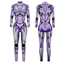 Load image into Gallery viewer, Women's Robot Punk Jumpsuit Catsuit Sexy Cosplay Costumes Zentai Halloween Bodysuit
