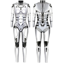 Load image into Gallery viewer, Women's Robot Punk Jumpsuit Catsuit Sexy Cosplay Costumes Zentai Halloween Bodysuit
