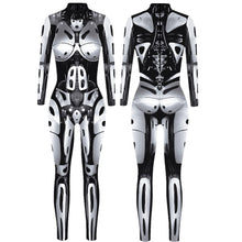 Load image into Gallery viewer, Women's Robot Punk Jumpsuit Catsuit Sexy Cosplay Costumes Zentai Halloween Bodysuit
