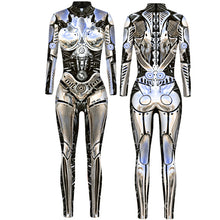 Load image into Gallery viewer, Robot Punk Jumpsuit Catsuit Sexy Women Cosplay Costumes Zentai Halloween Bodysuit
