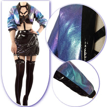 Load image into Gallery viewer, Game LOL KDA Cosplay Costume Evelynn Cosplay Costume Women Sexy KDA All Out Evelynn Costume Halloween Bra Skirt Full Set
