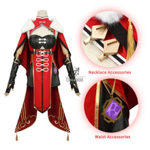 Load image into Gallery viewer, Cosplay Costume Beidou Cosplay Costume Women Black Red Costume Halloween Dress Cloak Full Set
