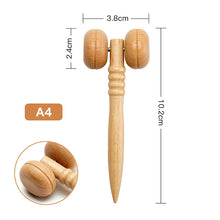 Load image into Gallery viewer, Roller Massager Wood Therapy Body Massage Tool Foot Face Shoulder Neck Hand Push Roller Massager Body Soothing Massage Tool
