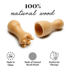 Load image into Gallery viewer, Roller Massager Wood Therapy Body Massage Tool Foot Face Shoulder Neck Hand Push Roller Massager Body Soothing Massage Tool
