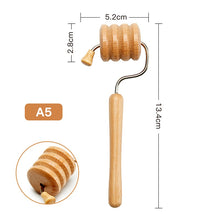 Load image into Gallery viewer, Roller Massager Wood Therapy Body Massage Tool Foot Face Shoulder Neck Hand Push Roller Massager Body Soothing Massage Tool
