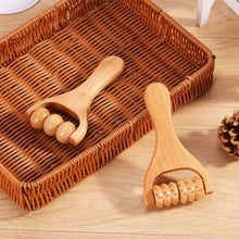 Load image into Gallery viewer, Roller Massager Wooden Therapy Body Massage Tool Foot Face Shoulder Neck Hand Push Roller Massager Body Soothing Massage Tool
