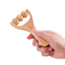 Load image into Gallery viewer, Roller Massager Wooden Therapy Body Massage Tool Foot Face Shoulder Neck Hand Push Roller Massager Body Soothing Massage Tool
