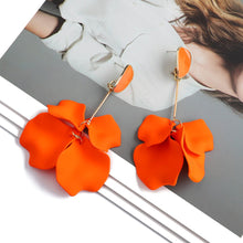 Load image into Gallery viewer, Romantic Sweet Acrylic Petal Long Dangle Drop Earrings For Women Girl 2023 Trend Luxury Fairy Grunge Pendant Jewelry Accessories
