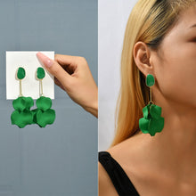 Load image into Gallery viewer, Romantic Sweet Acrylic Petal Long Dangle Drop Earrings For Women Girl 2023 Trend Luxury Fairy Grunge Pendant Jewelry Accessories
