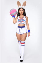 Load image into Gallery viewer, Space Lola Bunny Rabbit Cosplay Costume Rabbit Bunny Jam Costumes Women Girls Halloween Party Clothes Tops Shorts Outfit Set
