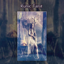 Load image into Gallery viewer, Runic Tarot Cards Fate Divination Tarot Deck Family Party Playing Board Game For Beginner Fortune Telling Game English Version
