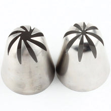 Load image into Gallery viewer, Tips Pastry Large Size 2 Pcs Cream Steel Stainless Nozzle Icing Piping Set  Decorating Cupcake Cakes Baking Tools
