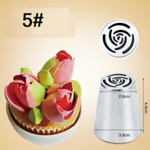 Load image into Gallery viewer, Tulip Icing Piping Nozzles Stainless Steel Flower Cream Pastry Tips Nozzles Bag Cupcake Cake Decorating Tools Molds 1pc
