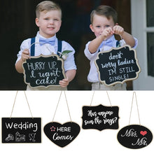 Load image into Gallery viewer, Rustic Wedding Wooden Blackboard Mr Mrs Bridal Shower Decoration Photobooth Birthday Party DIY Home Decor Sign Message Board
