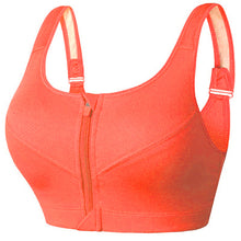 Load image into Gallery viewer, Yoga Bra Women Shockproof Gym Shirt Sports Bra Front Zipper Big Lady Push Up Brassiere Sportswear
