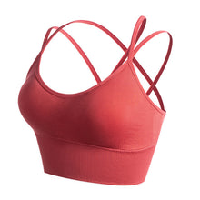 Load image into Gallery viewer, Yoga bra breathable shock proof fitness push up top yoga running active sportswear
