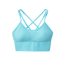 Load image into Gallery viewer, Yoga bra breathable shock proof fitness push up top yoga running active sportswear
