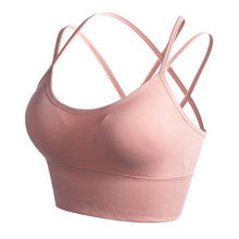 Load image into Gallery viewer, Yoga bra breathable shock proof fitness push up top yoga running active sportswear
