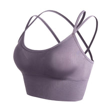 Load image into Gallery viewer, Yoga bra breathable shock proof fitness push up top yoga running active sportswear
