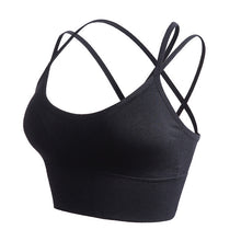 Load image into Gallery viewer, Yoga bra breathable shock proof fitness push up top yoga running active sportswear

