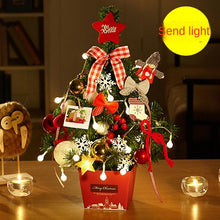 Load image into Gallery viewer, Festival Mini Christmas Tree Ornaments 50cm Desktop Christmas Tree with Light Golden Red
