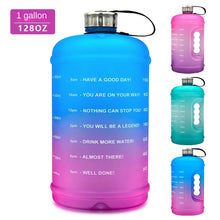 Load image into Gallery viewer, 1 Gallon Plastic Sports Kettle Frosted Gradient Fitness PETG Sports Bottle Water Bottle Water Bottle
