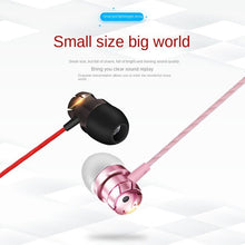 Load image into Gallery viewer, In ear headset turbo metal subwoofer with microphone by wire mobile phone computer MP3 headset
