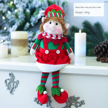 Load image into Gallery viewer, Red and Green Fabric Long Leg Elf Doll Men's and Women's Elf Doll Christmas Decorations
