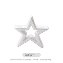Load image into Gallery viewer, Pearlescent Ceramic Christmas Deer Desktop Decoration Ins Snowman Five-Pointed Star Gift Christmas Decoration

