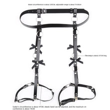 Load image into Gallery viewer, Sexy Leather Garter Bow Garter Ribbon Leather Shorts Pole Dance Performing Costumes
