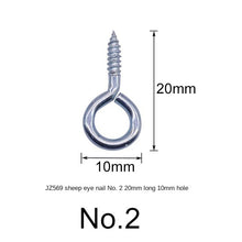 Load image into Gallery viewer, Screws 50 Pcs Eye Screws DIY Jewelry Wood Products Processing Hardware Fasteners Screws Wholesale 6 Models Optional Screw Rings
