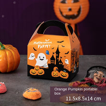 Load image into Gallery viewer, 10PCs Halloween Pumpkin Lamp Candy Packaging Box Decorative Gift Children Dress up Toys Handmade DIY Gift Box
