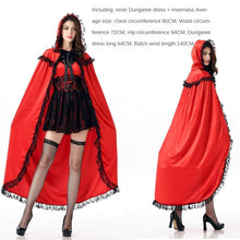 Load image into Gallery viewer, Halloween Costume Cosplay Little Red Riding Hood Character Cosplay Clothes Cloak Little Red Riding Hood Costume
