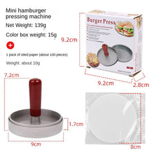 Load image into Gallery viewer, Manual Non-Stick Finish Hamburger Press Patty Pressure Hamburger Molding Plastic Handle Hamburger Meat Pressing Machine
