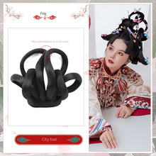 Load image into Gallery viewer, Cloud Mist Han Chinese Clothing Style Wig Fairy Cheoko Skirt Bun Red House Chengcheng Bun Photo Comic Show Cos
