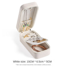 Load image into Gallery viewer, Jewelry Storage Box Portable Earrings Ear Stud and Ring Ornament 2 Layers  Holders Case
