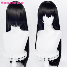 Load image into Gallery viewer, High Quality Anime SPY×FAMILY Yor Forger Cosplay Wig Black Heat Resistant Synthetic Party Killer Assassin Weapons Earrings Wigs
