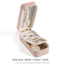 Load image into Gallery viewer, Jewelry Storage Box Portable Earrings Ear Stud and Ring Ornament 2 Layers  Holders Case
