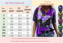 Load image into Gallery viewer, Women's Spring and Autumn Five-Quarter Sleeve Butterfly Print Top for Women
