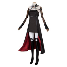 Load image into Gallery viewer, Anime Spy Family Yor Forger Cosplay Killer Assassin Gothic Halter Black Dress Outfit Cosplay Costume with Leather Stockings
