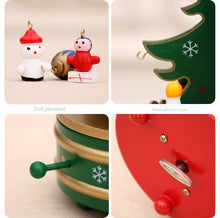 Load image into Gallery viewer, Christmas Decorations Christmas Wooden Rotating Music Box Music Box Christmas Tree Decoration Children Gift Gift
