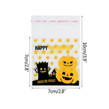 Load image into Gallery viewer, 50/100pcs Halloween Plastic Candy Bags Gift Cookie Bags Biscuits Snack Packaging Bags Happy Halloween Party Decoration Supplies
