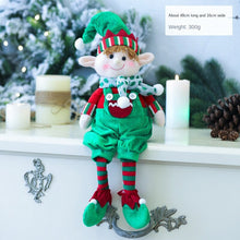 Load image into Gallery viewer, Red and Green Fabric Long Leg Elf Doll Men's and Women's Elf Doll Christmas Decorations
