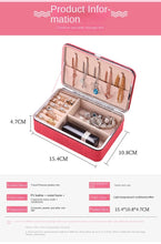 Load image into Gallery viewer, Jewelry Storage Box PU Leather Travel  Earrings Cosmetics Portable   Holders Case
