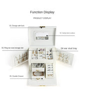 Load image into Gallery viewer, Jewelry Storage Box Rings Ear Studs Earrings Necklace Holders Case
