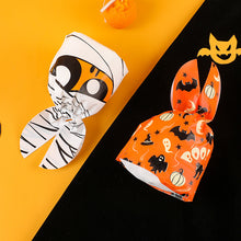 Load image into Gallery viewer, 20/50pcs Halloween Candy Bags Pumpkin Bat Snack Biscuit Gift Bag Trick or Treat Kids Favors Halloween Party Decoration Supplies
