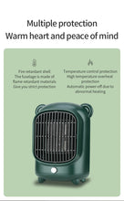 Load image into Gallery viewer, New Electric Heater Desktop Mini Small PTC  Fast Heat  Silent Winter Warmer Machine Room Heating Warmer  500W
