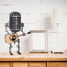 Load image into Gallery viewer, Home furnishings Wrought iron Ornaments Retro Microphone for playing guitar Robot Decorations Desk lamp
