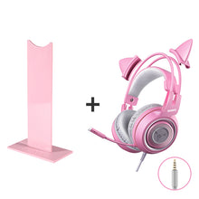 Load image into Gallery viewer, Wired Headset Gamer Pink Cat Ear Headset Cute PS4 Phone PC With Microphone 3.5mm Gaming Phone PS4 Overear Gamer G951s Pink
