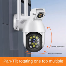 Load image into Gallery viewer, WiFi Camera Dual Lens Day and Night Full Color Outdoor Webcam Binocular Ball Machine 1080P Camera
